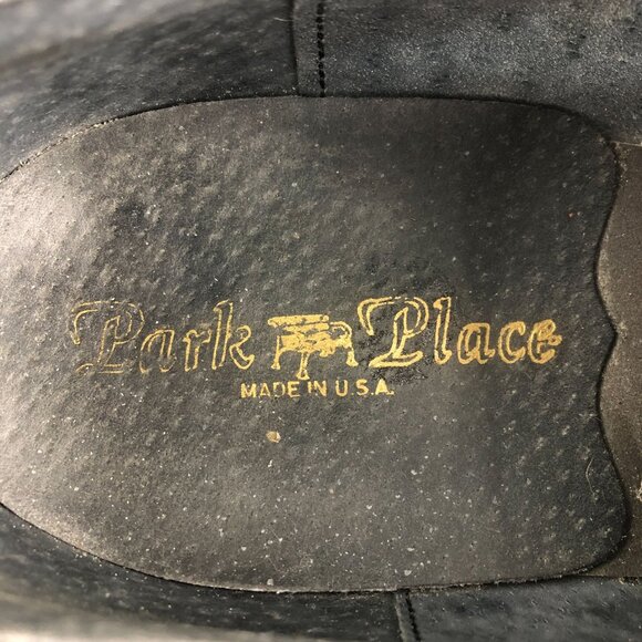 Park Place Men's Size 10D Black Leather Closed Toe Slip On Dress Shoes Loafers - Picture 15 of 16